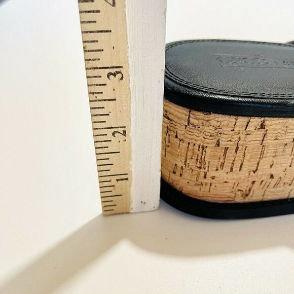 ASOS Cork Wedge Gladiator Sandal Women's Size 9 Black New Without Box - Picture 8 of 9